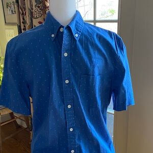 True Craft Blue Dot Casual Button Down Shirt